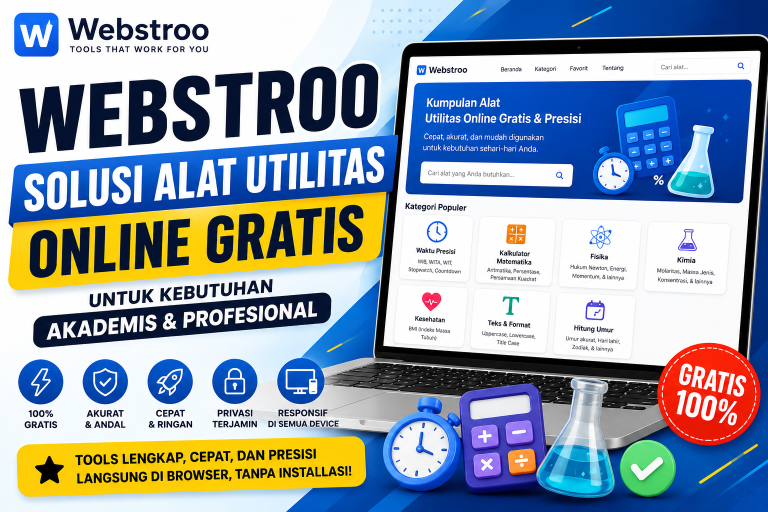 Webstroo: Solusi Alat Utilitas Online Gratis untuk Kebutuhan Akademis dan Profesional